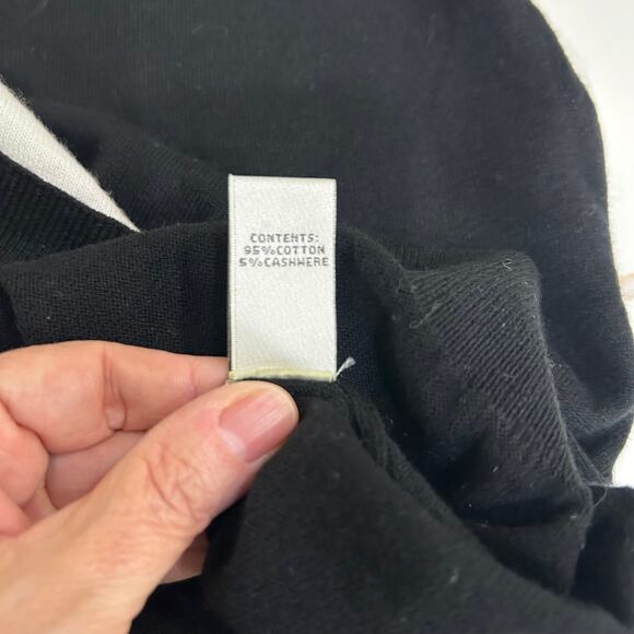 Neiman Marcus Cashmere Sleeveless Shirt Black White SZ3X Knit Classic Luxury - Picture 8 of 10